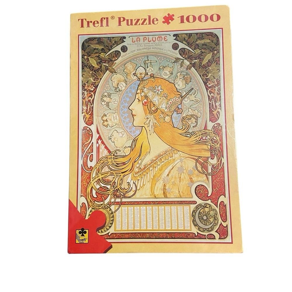 Trefl Alphonse Mucha La‎ Plume 1000 Piece Jigsaw Puzzle Sealed